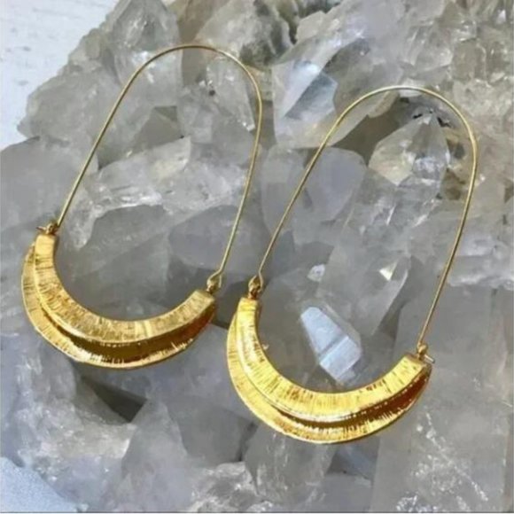 Anthropologie Gold Hoop Earrings - Picture 3 of 3